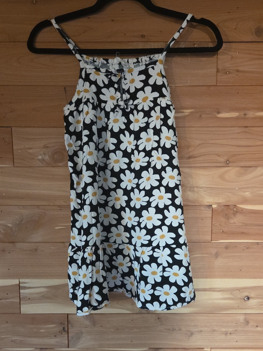 Jessica Simpson Black Floral Daisy Spaghetti-Strap Jumpsuit
